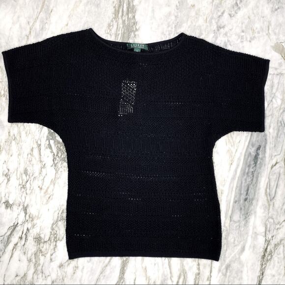 🦩HP🦩 LAUREN by RALPH LAUREN 100% Wool Knit Sweater Shirt Blouse Top XS - Picture 3 of 4